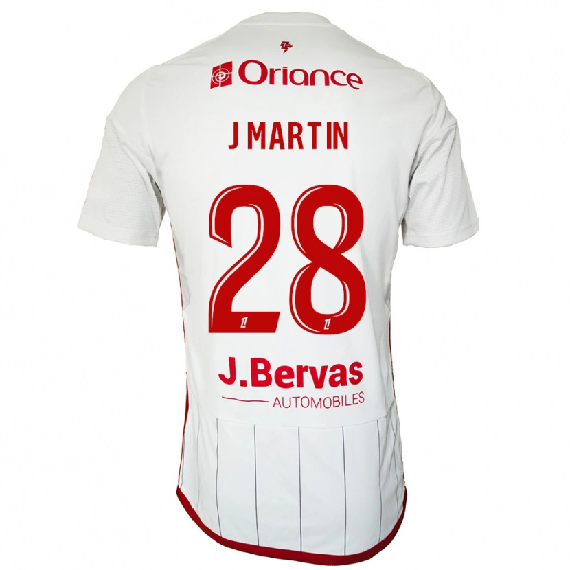 Danxen Dámské Jonas Martin #28 Bílá Červená Daleko Hráčské Dresy 2025/26 Dres