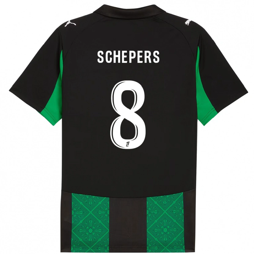 Danxen Dámské Marie Schepers #8 Černá Zelená Daleko Hráčské Dresy 2025/26 Dres