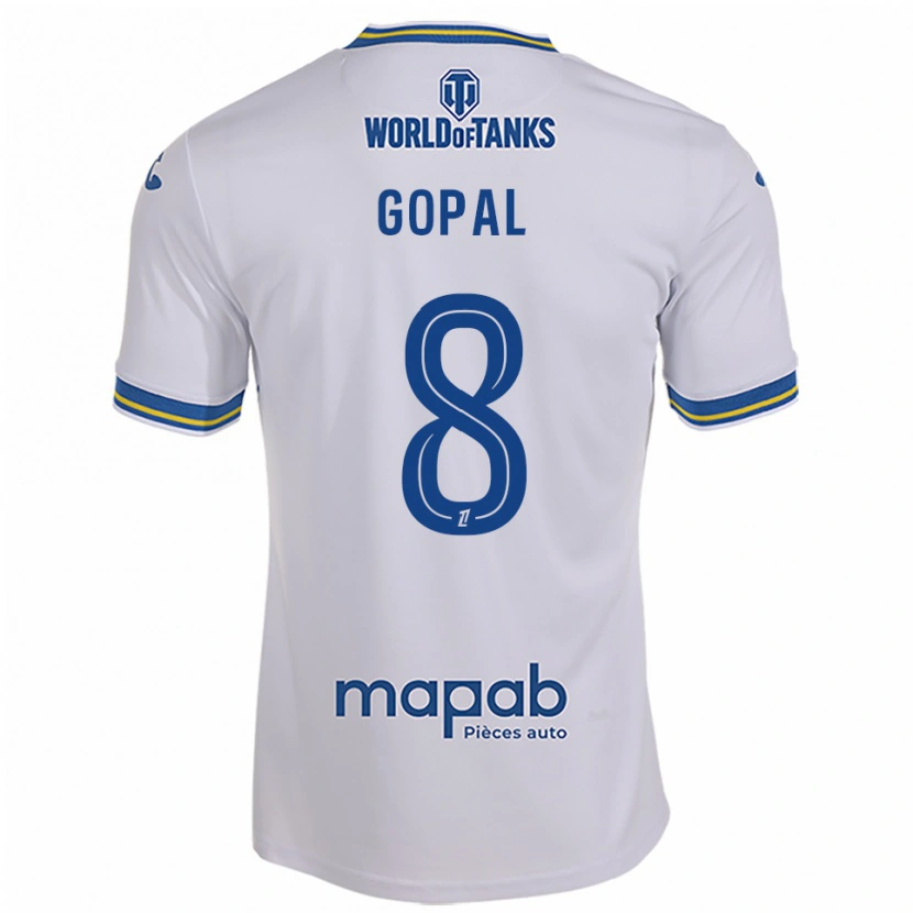 Danxen Dámské Julie Gopal #8 Bílá Nebesky Modrá Daleko Hráčské Dresy 2025/26 Dres