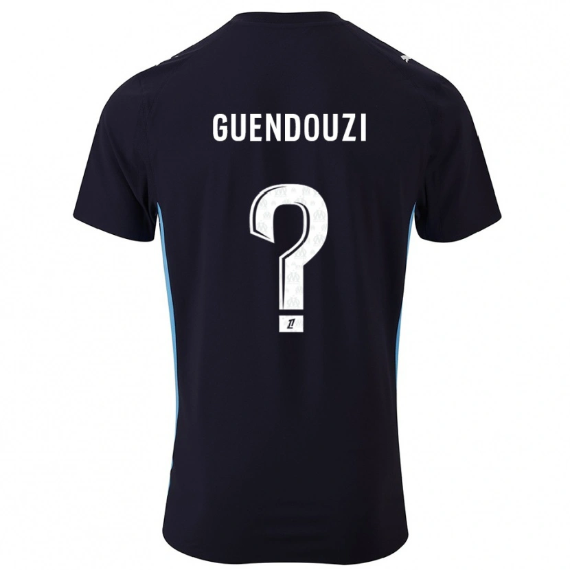Danxen Dámské Milan Guendouzi #0 Černá Nebesky Modrá Daleko Hráčské Dresy 2025/26 Dres