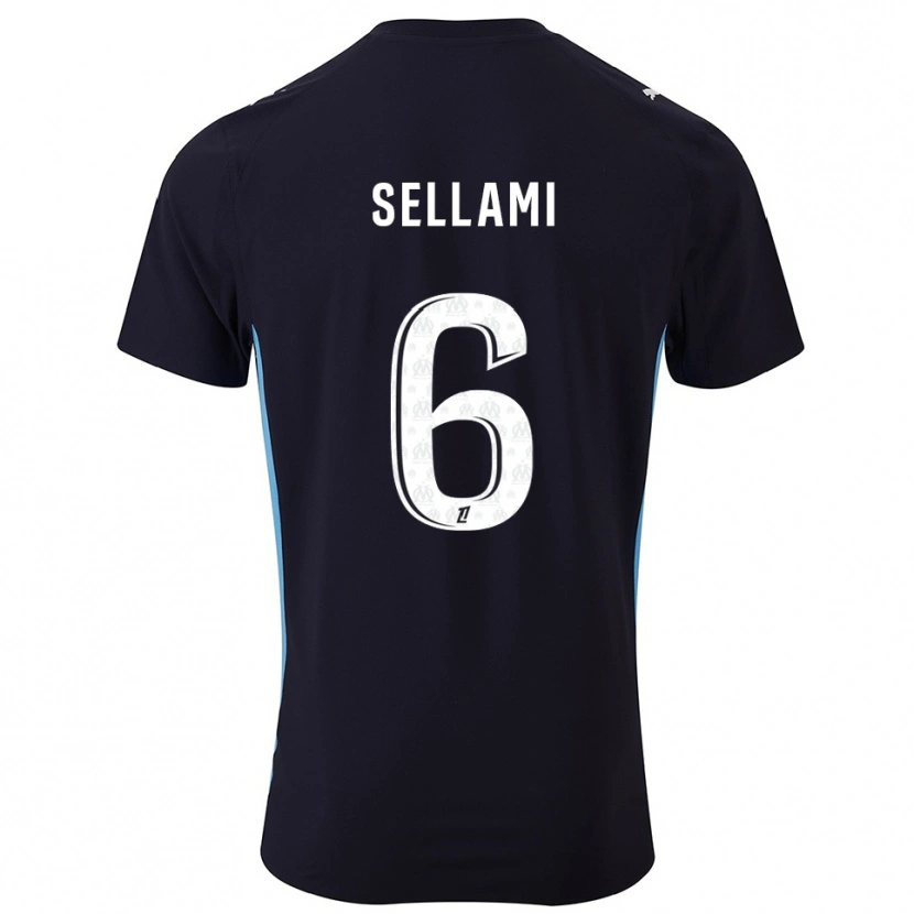 Danxen Dámské Yanis Sellami #6 Černá Nebesky Modrá Daleko Hráčské Dresy 2025/26 Dres