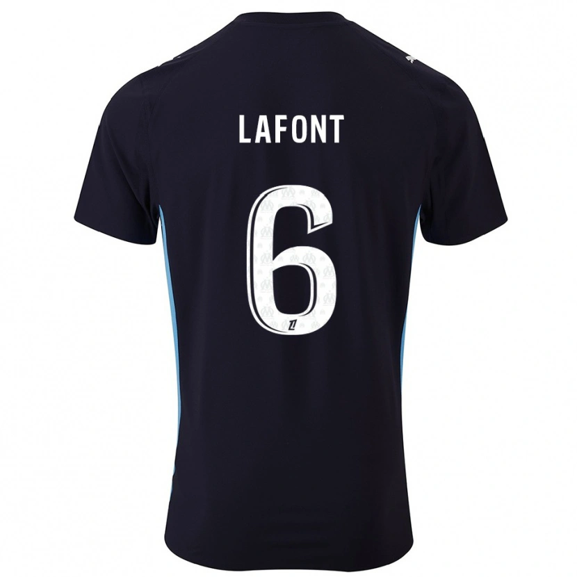 Danxen Dámské Gaël Lafont #6 Černá Nebesky Modrá Daleko Hráčské Dresy 2025/26 Dres