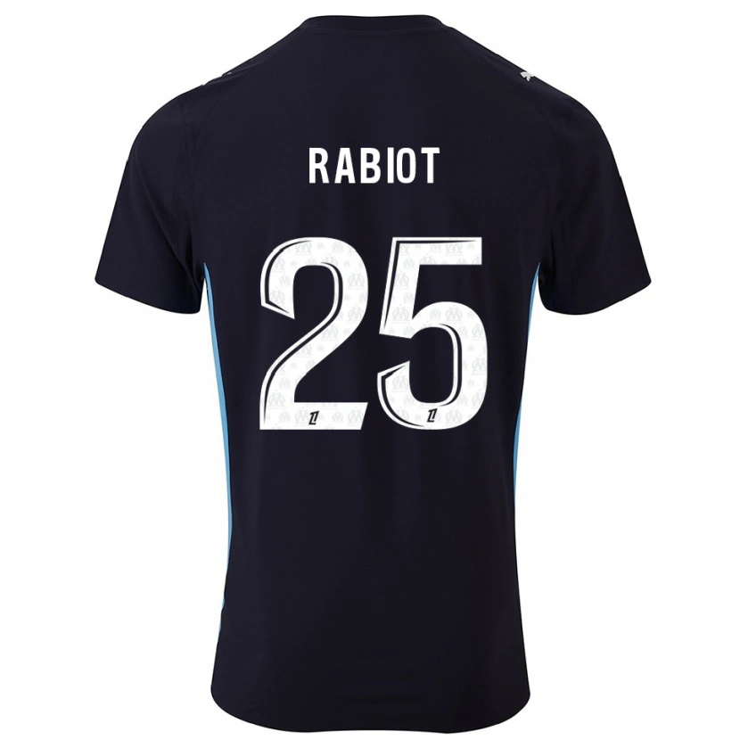Danxen Dámské Adrien Rabiot #25 Černá Nebesky Modrá Daleko Hráčské Dresy 2025/26 Dres