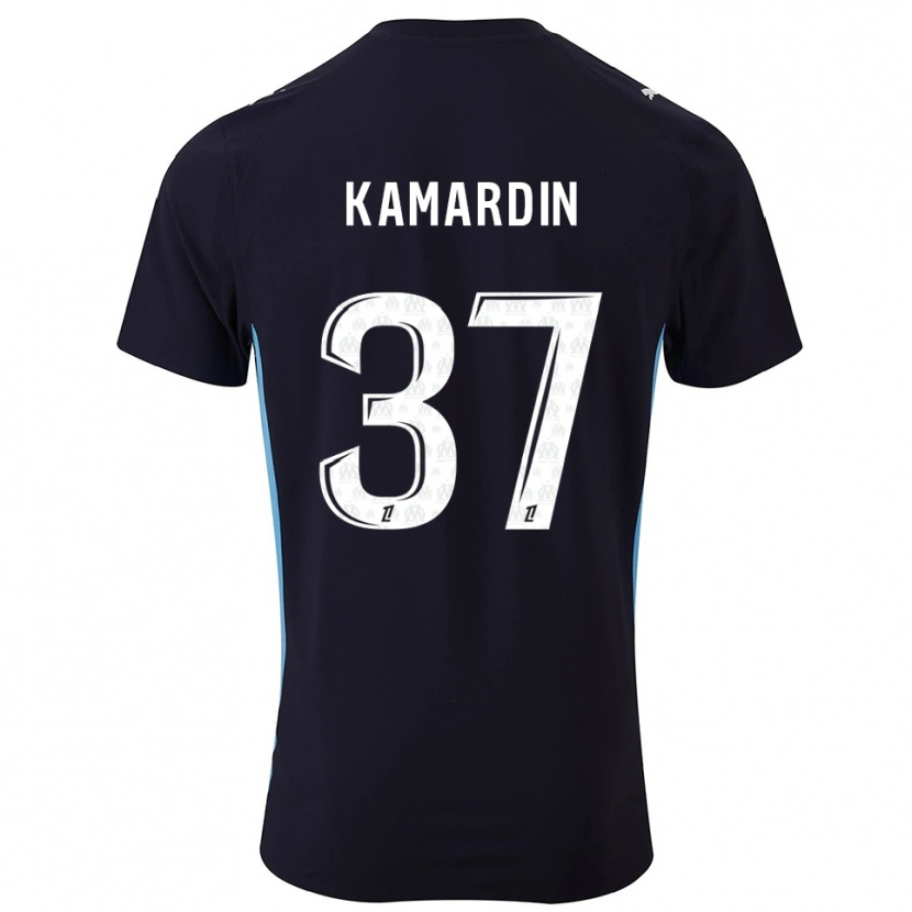Danxen Dámské Aaron Kamardin #37 Černá Nebesky Modrá Daleko Hráčské Dresy 2025/26 Dres