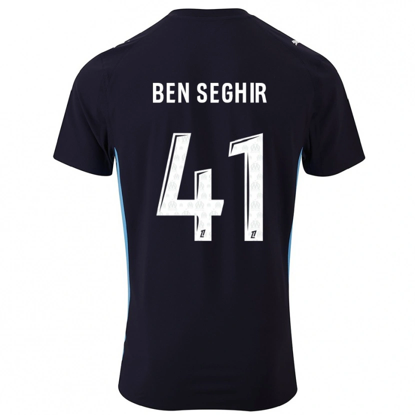Danxen Dámské Salim Ben Seghir #41 Černá Nebesky Modrá Daleko Hráčské Dresy 2025/26 Dres