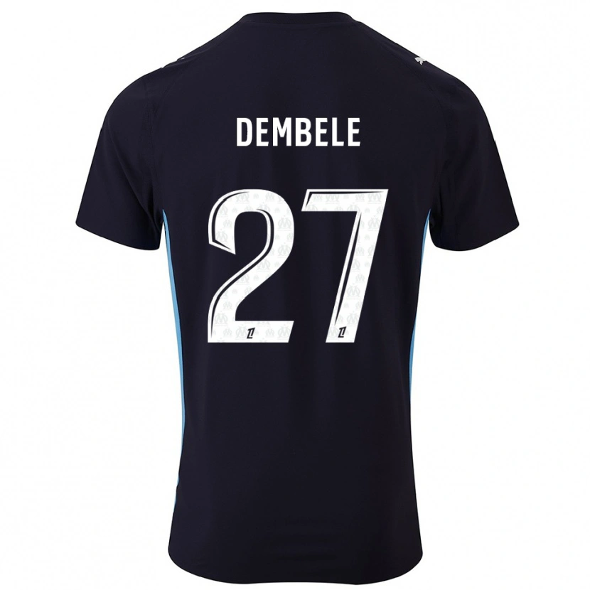 Danxen Dámské Coumba Dembélé #27 Černá Nebesky Modrá Daleko Hráčské Dresy 2025/26 Dres