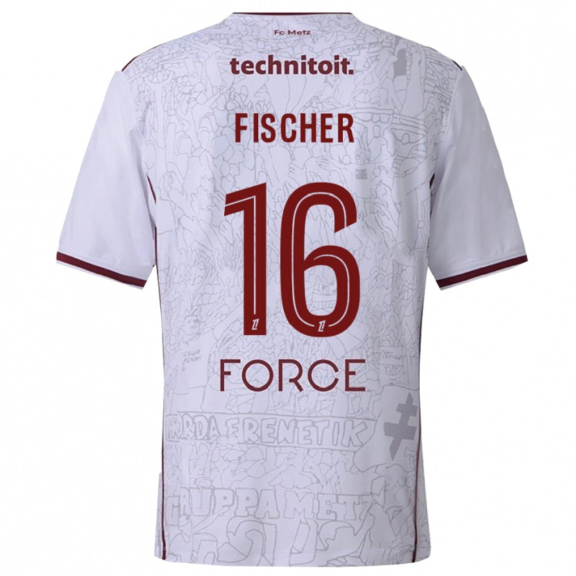 Danxen Dámské Jonathan Fischer #16 Bílá Burgundská Daleko Hráčské Dresy 2025/26 Dres