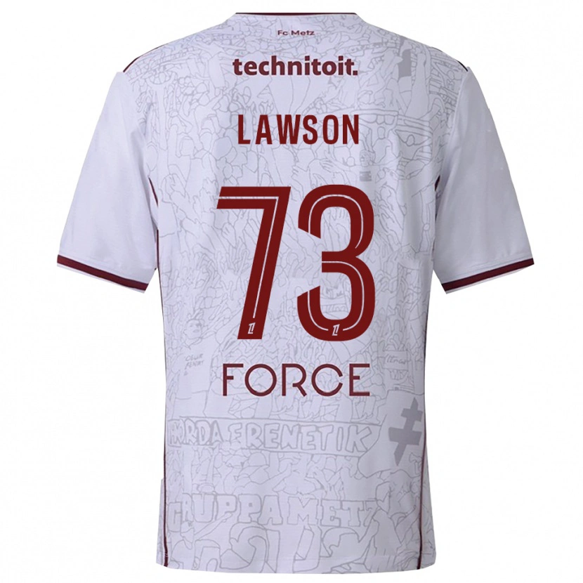 Danxen Dámské Yannis Lawson #73 Bílá Burgundská Daleko Hráčské Dresy 2025/26 Dres