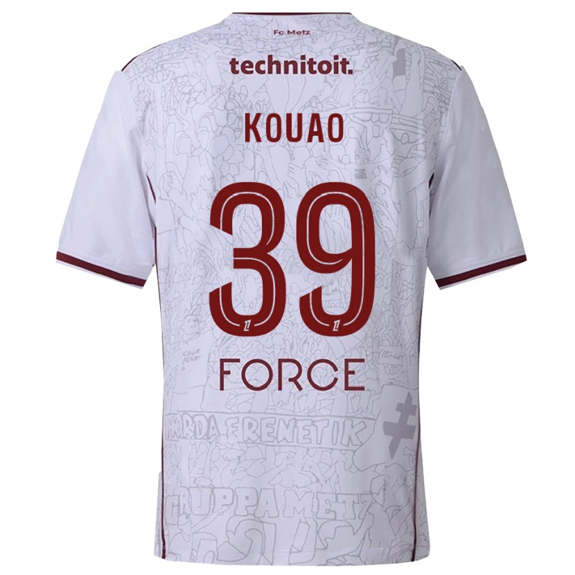 Danxen Dámské Koffi Kouao #39 Bílá Burgundská Daleko Hráčské Dresy 2025/26 Dres