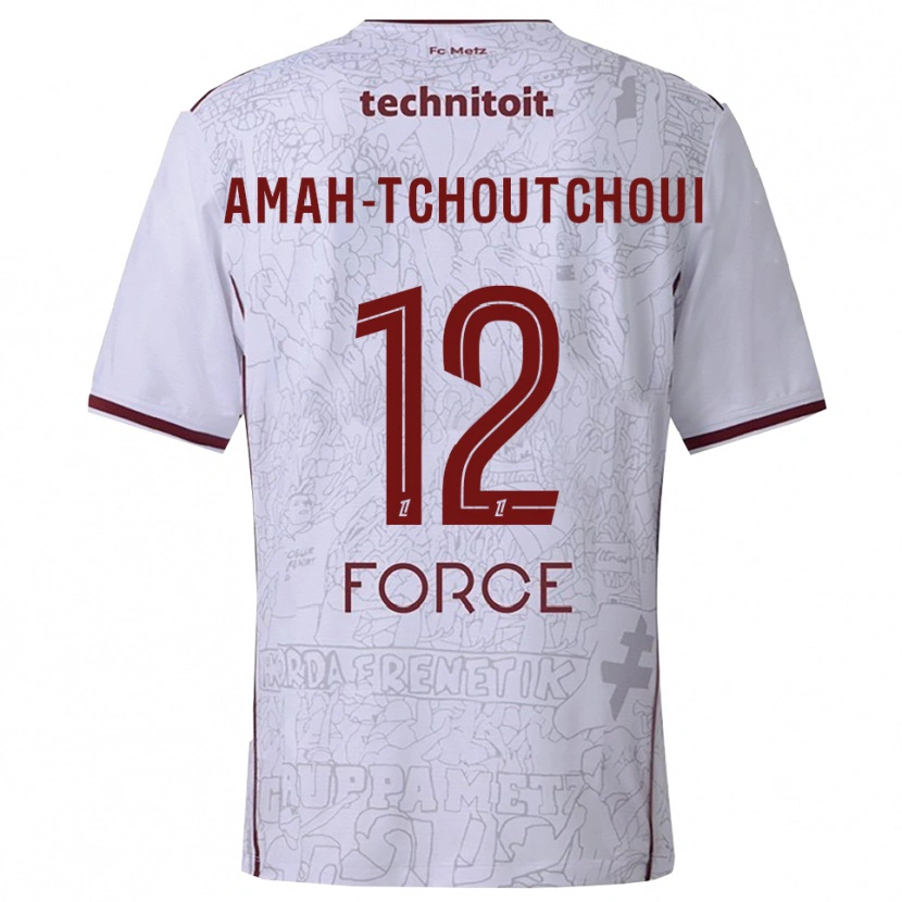 Danxen Dámské Marco Amah-Tchoutchoui #12 Bílá Burgundská Daleko Hráčské Dresy 2025/26 Dres