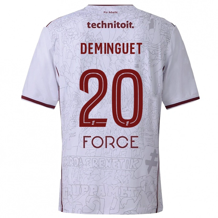 Danxen Dámské Jessy Deminguet #20 Bílá Burgundská Daleko Hráčské Dresy 2025/26 Dres