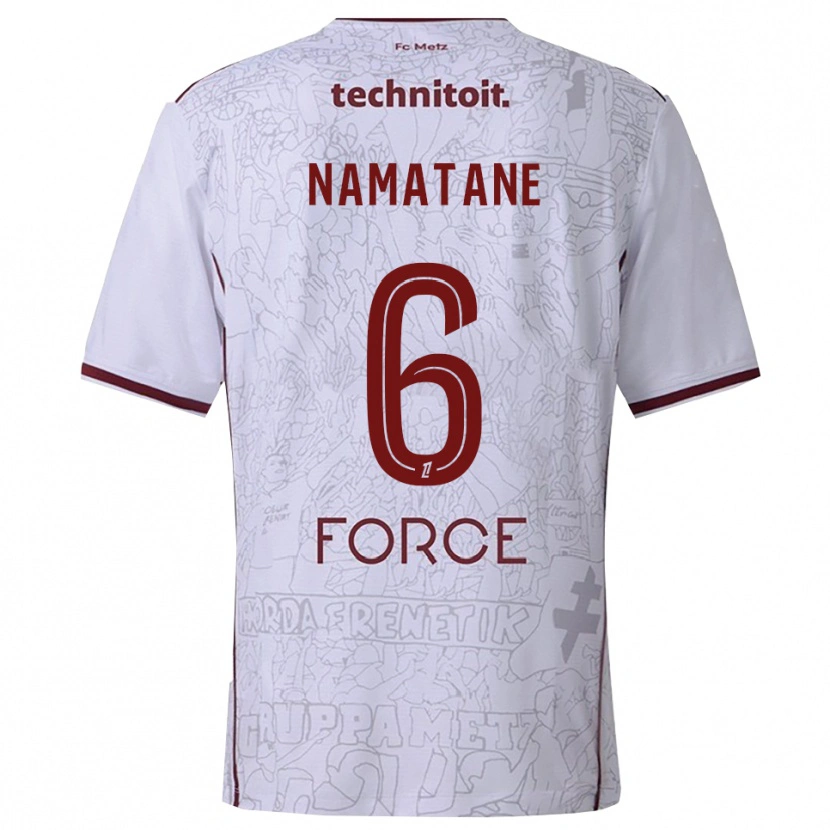 Danxen Dámské Joseph Namatane #6 Bílá Burgundská Daleko Hráčské Dresy 2025/26 Dres