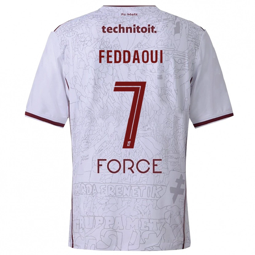Danxen Dámské Leina Feddaoui #7 Bílá Burgundská Daleko Hráčské Dresy 2025/26 Dres