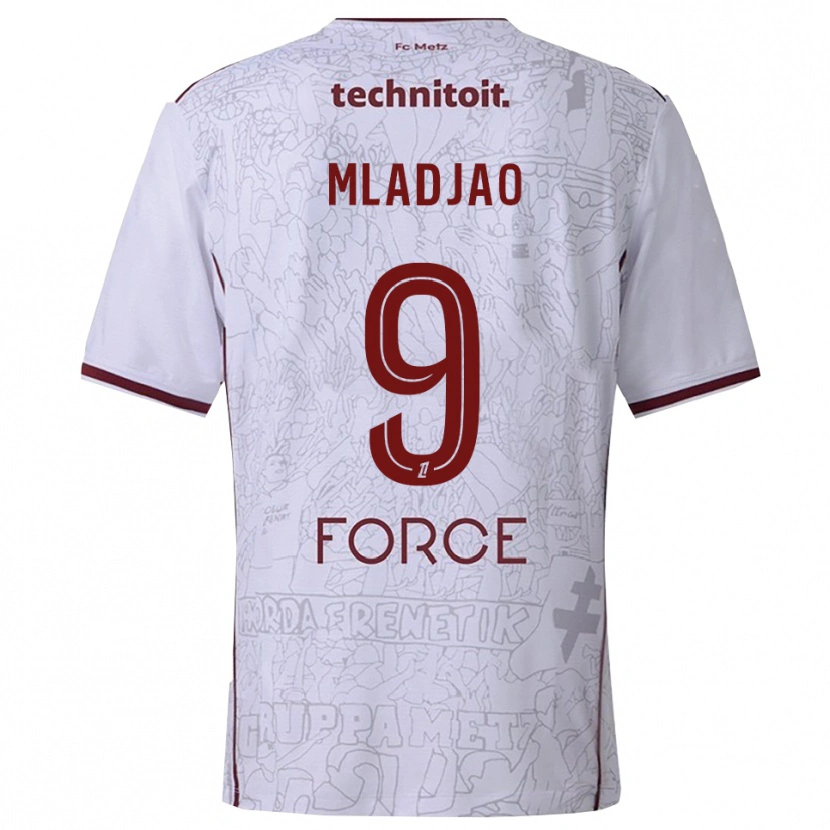 Danxen Dámské Yaniss Mladjao #9 Bílá Burgundská Daleko Hráčské Dresy 2025/26 Dres