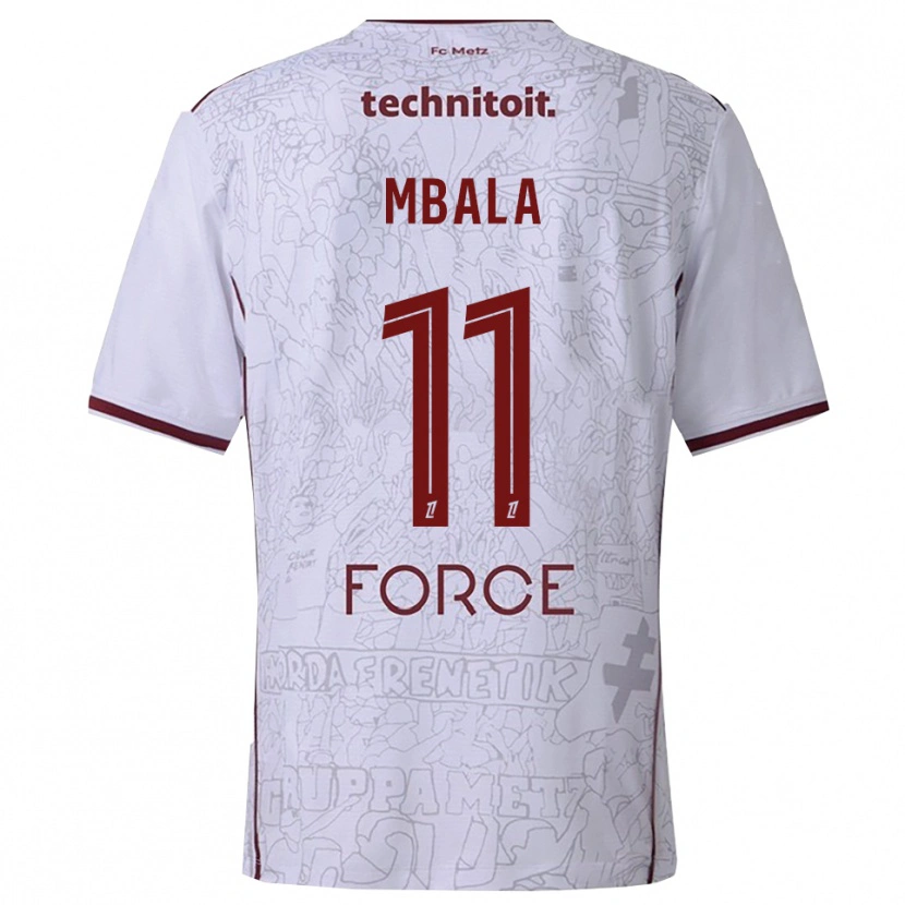 Danxen Dámské Nathan Mbala #11 Bílá Burgundská Daleko Hráčské Dresy 2025/26 Dres