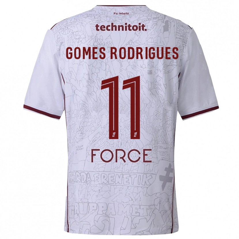 Danxen Dámské Jess Gomes Rodrigues #11 Bílá Burgundská Daleko Hráčské Dresy 2025/26 Dres