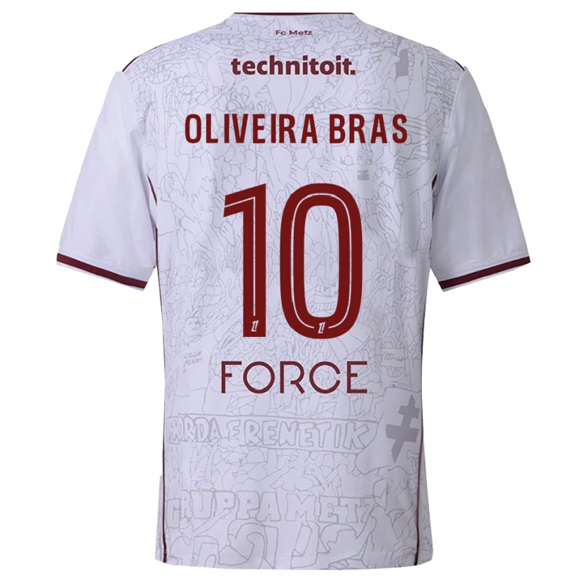 Danxen Dámské Luisa Oliveira Bras #10 Bílá Burgundská Daleko Hráčské Dresy 2025/26 Dres