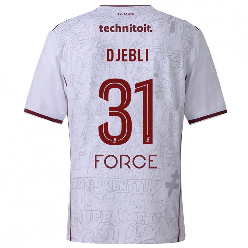 Danxen Dámské Assia Djebli #31 Bílá Burgundská Daleko Hráčské Dresy 2025/26 Dres