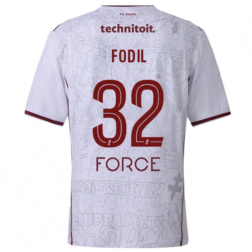 Danxen Dámské Maria Fodil #32 Bílá Burgundská Daleko Hráčské Dresy 2025/26 Dres