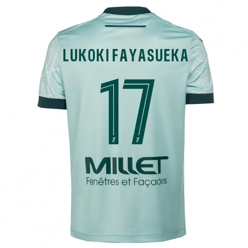 Danxen Dámské Kévin Lukoki Fayasueka #17 Zelená Bílá Daleko Hráčské Dresy 2025/26 Dres