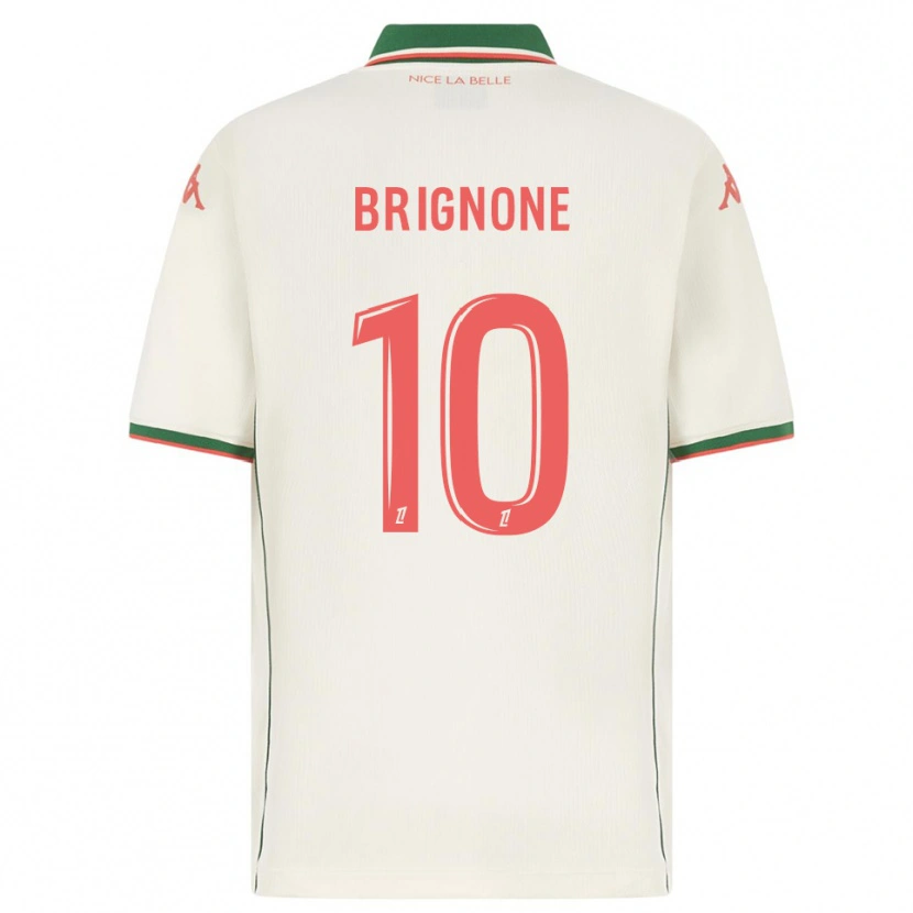 Danxen Dámské Millan Brignone #10 Bílá Zelená Daleko Hráčské Dresy 2025/26 Dres