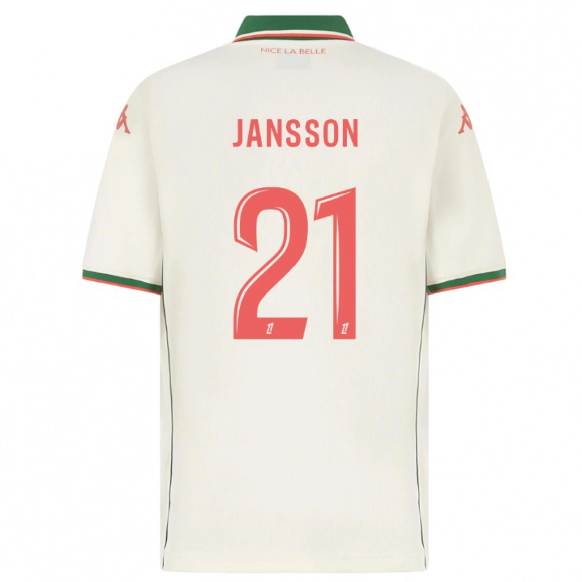 Danxen Dámské Isak Jansson #21 Bílá Zelená Daleko Hráčské Dresy 2025/26 Dres