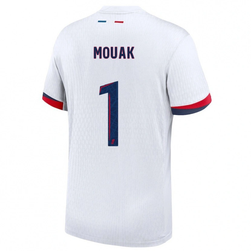 Danxen Dámské Adam Mouak #1 Bílá Červená Daleko Hráčské Dresy 2025/26 Dres