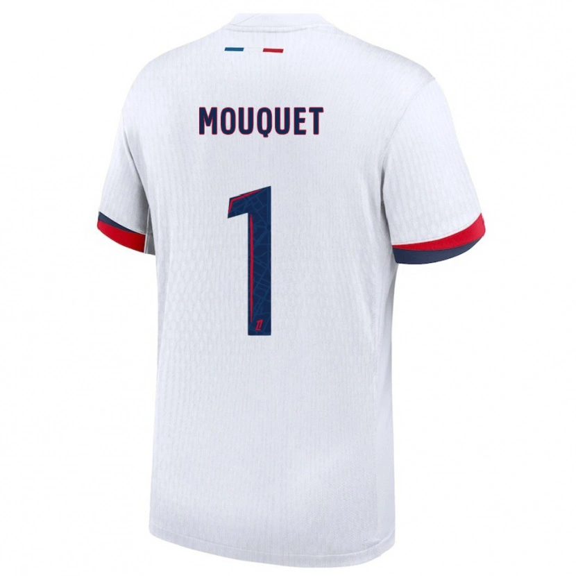 Danxen Dámské Louis Mouquet #1 Bílá Červená Daleko Hráčské Dresy 2025/26 Dres