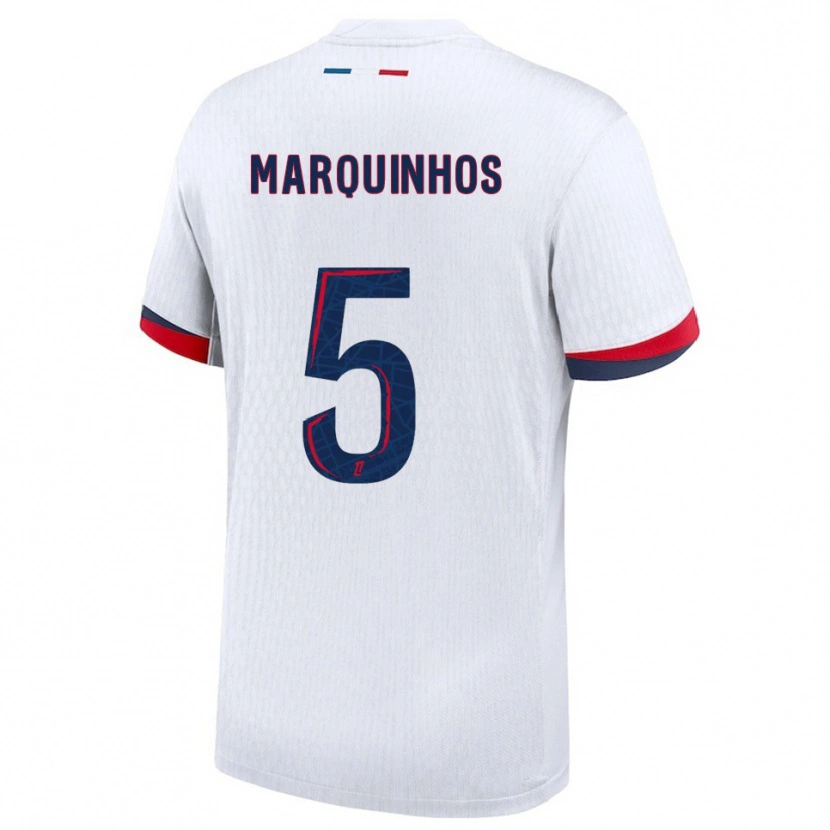Danxen Dámské Marquinhos #5 Bílá Červená Daleko Hráčské Dresy 2025/26 Dres