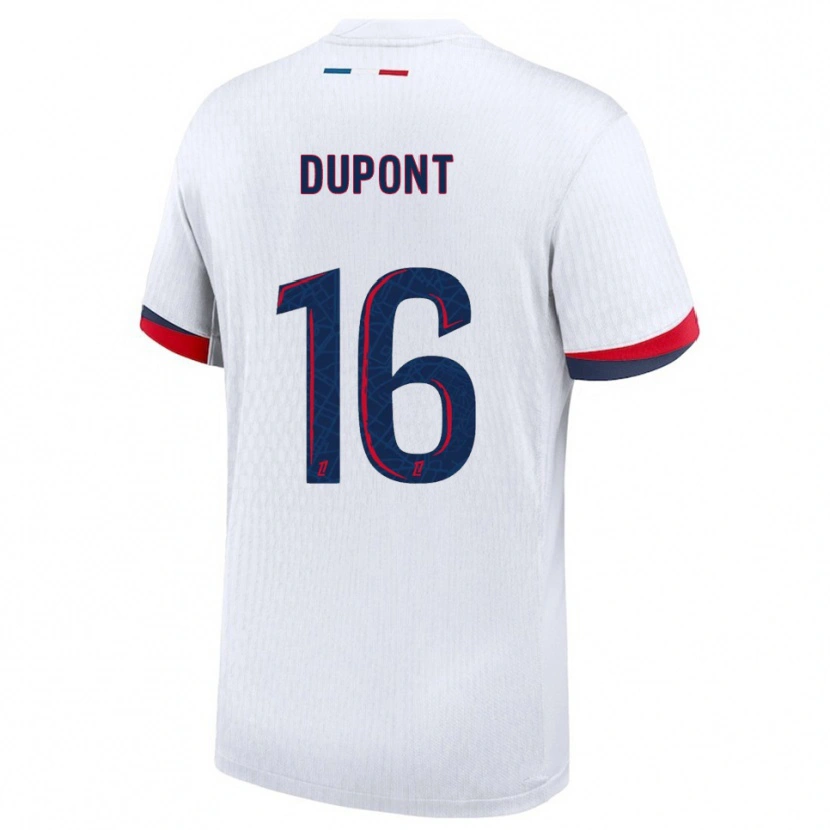 Danxen Dámské Raphaël Dupont #16 Bílá Červená Daleko Hráčské Dresy 2025/26 Dres