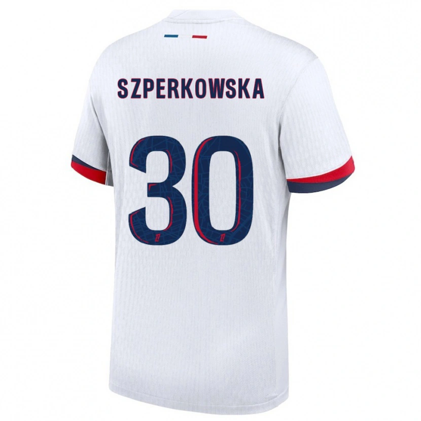 Danxen Dámské Oliwia Szperkowska #30 Bílá Červená Daleko Hráčské Dresy 2025/26 Dres