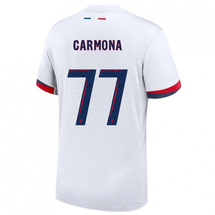 Danxen Dámské Olga Carmona #77 Bílá Červená Daleko Hráčské Dresy 2025/26 Dres