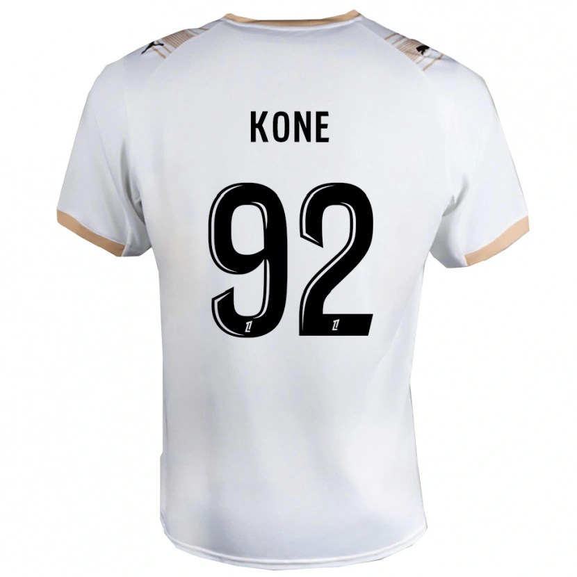 Danxen Dámské Abdoul Koné #92 Bílá Černá Daleko Hráčské Dresy 2025/26 Dres