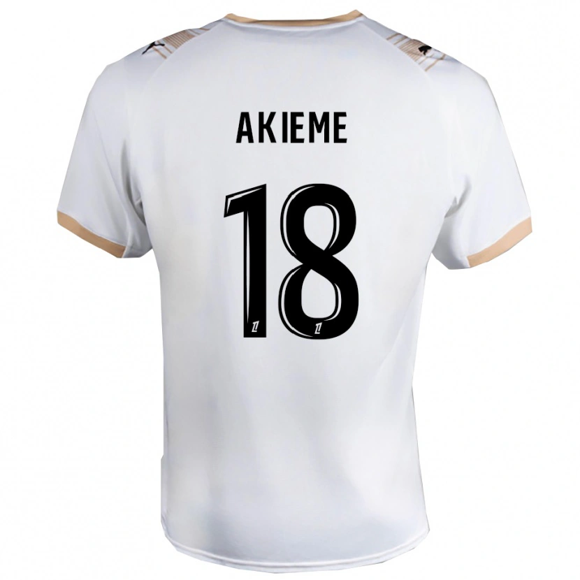 Danxen Dámské Sergio Akieme #18 Bílá Černá Daleko Hráčské Dresy 2025/26 Dres