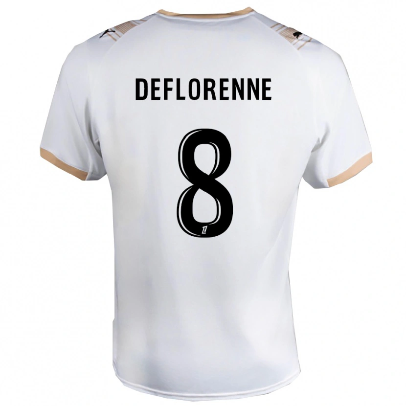 Danxen Dámské Théo Deflorenne #8 Bílá Černá Daleko Hráčské Dresy 2025/26 Dres