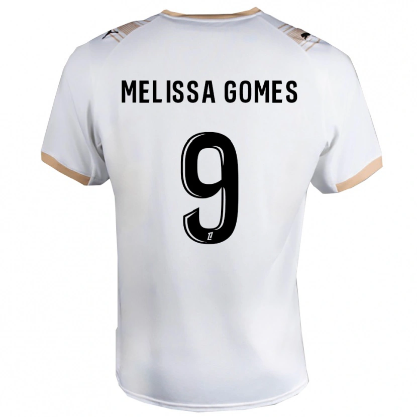 Danxen Dámské Melissa Ferreira Gomes #9 Bílá Černá Daleko Hráčské Dresy 2025/26 Dres