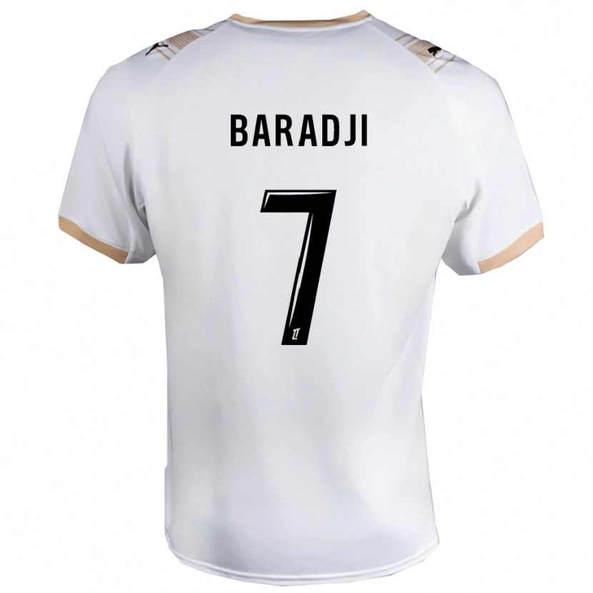 Danxen Dámské Adama Baradji #7 Bílá Černá Daleko Hráčské Dresy 2025/26 Dres