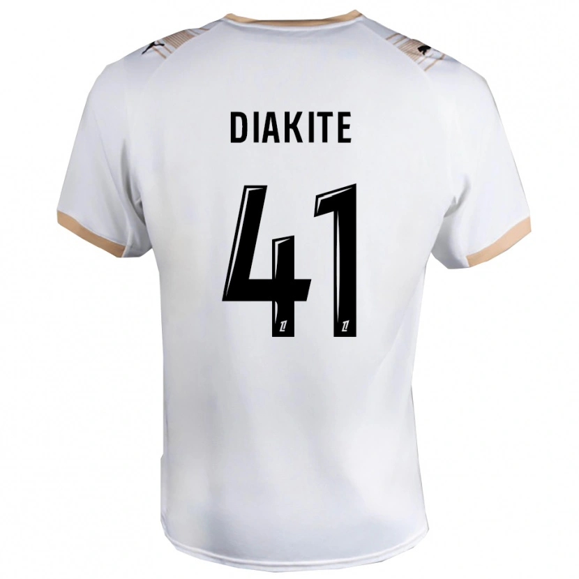 Danxen Dámské Ibrahim Diakité #41 Bílá Černá Daleko Hráčské Dresy 2025/26 Dres