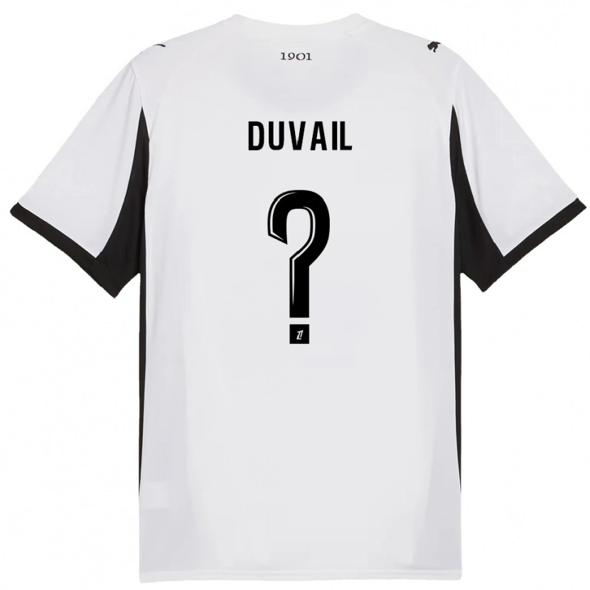 Danxen Dámské Jules Duvail #0 Bílá Černá Daleko Hráčské Dresy 2025/26 Dres