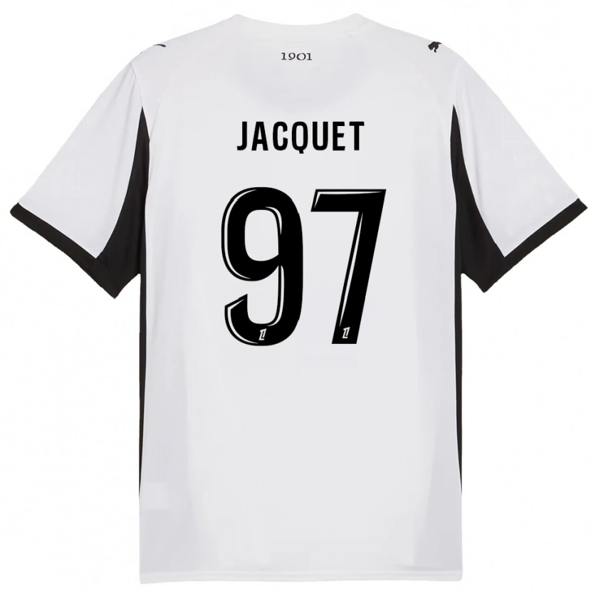 Danxen Dámské Jérémy Jacquet #97 Bílá Černá Daleko Hráčské Dresy 2025/26 Dres