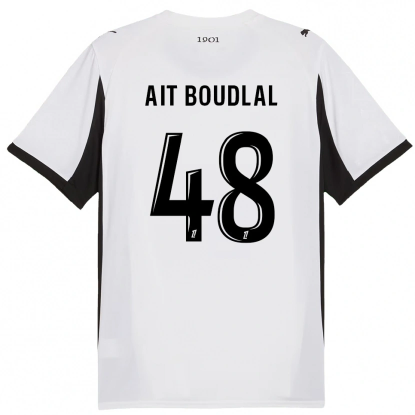 Danxen Dámské Abdelhamid Ait Boudlal #48 Bílá Černá Daleko Hráčské Dresy 2025/26 Dres
