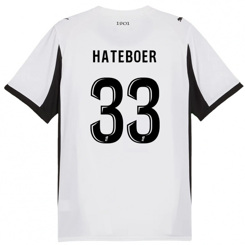 Danxen Dámské Hans Hateboer #33 Bílá Černá Daleko Hráčské Dresy 2025/26 Dres