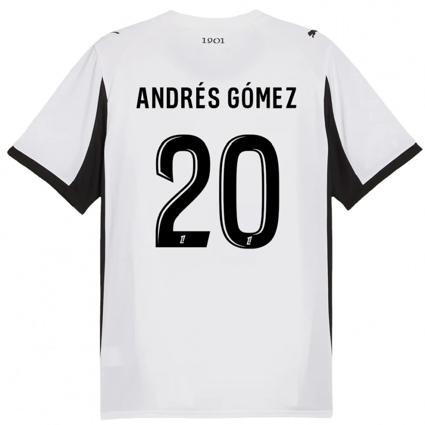 Danxen Dámské Carlos Andrés Gómez #20 Bílá Černá Daleko Hráčské Dresy 2025/26 Dres