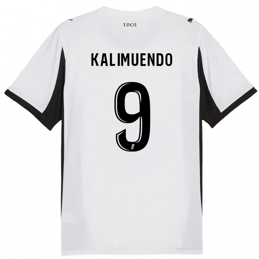 Danxen Dámské Arnaud Kalimuendo #9 Bílá Černá Daleko Hráčské Dresy 2025/26 Dres