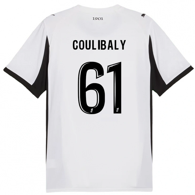 Danxen Dámské Joël-Emmanuel Coulibaly #61 Bílá Černá Daleko Hráčské Dresy 2025/26 Dres