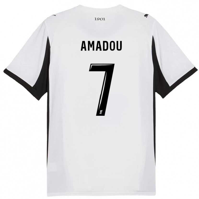 Danxen Dámské Amadou Diallo #7 Bílá Černá Daleko Hráčské Dresy 2025/26 Dres