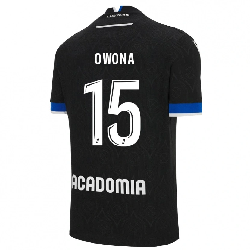 Danxen Dámské Elijah Owona #15 Černá Bílá Daleko Hráčské Dresy 2025/26 Dres