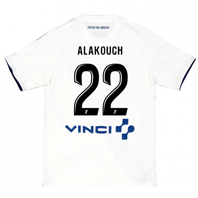 Danxen Dámské Sofiane Alakouch #22 Bílá Modrá Daleko Hráčské Dresy 2025/26 Dres