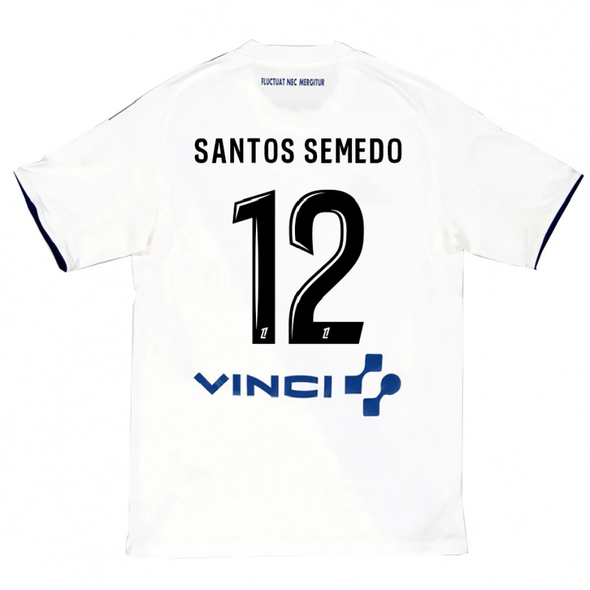 Danxen Dámské Ilyes Dos Santos Semedo #12 Bílá Modrá Daleko Hráčské Dresy 2025/26 Dres
