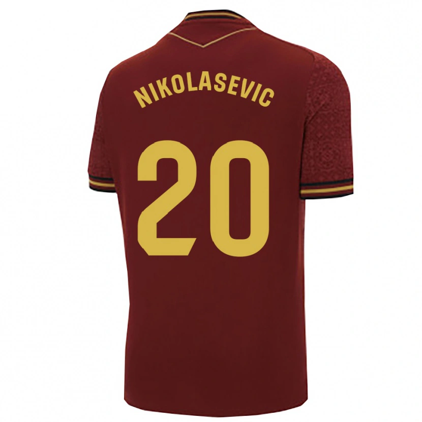 Danxen Dámské Mirko Nikolasevic #20 Burgundská Zlatá Daleko Hráčské Dresy 2025/26 Dres